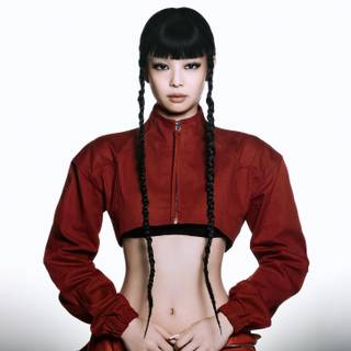 Jennie Kim red wallpaper