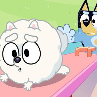 Bluey Pom Pom wallpaper