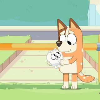 Bluey Pom Pom wallpaper