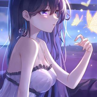 Fancy Halloween anime girls wallpaper