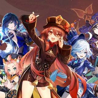 Fancy Halloween anime girls wallpaper