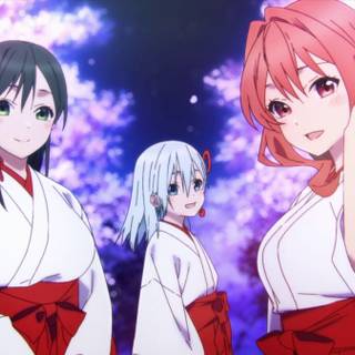 Tying the Knot with an Amagami Sister wallpaper