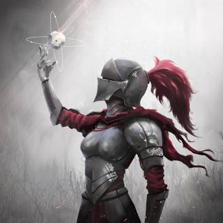 Woman knight wallpaper