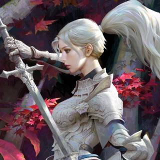 Woman knight wallpaper