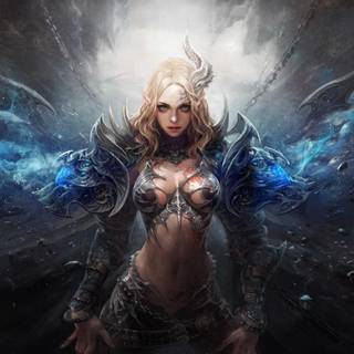 Woman knight wallpaper