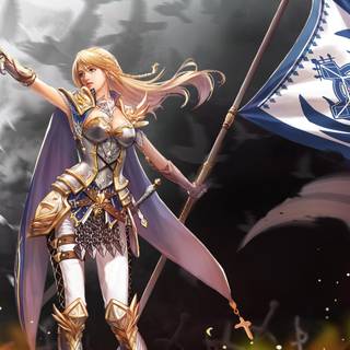 Woman knight wallpaper