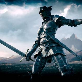 Woman knight wallpaper