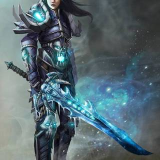 Woman knight wallpaper