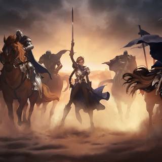 Woman knight wallpaper