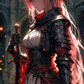 Woman knight wallpaper