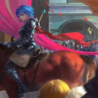 Woman knight wallpaper