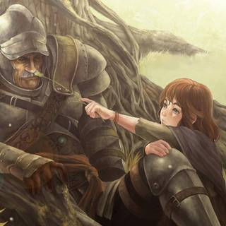 Woman knight wallpaper