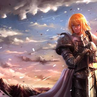 Woman knight wallpaper