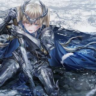 Woman knight wallpaper