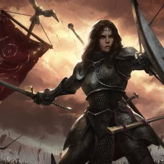 Woman knight wallpaper