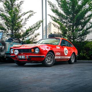 Retro rally wallpaper