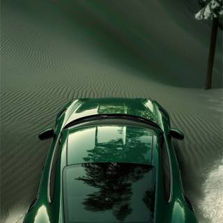 Dark green car wallpaper