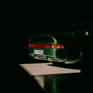 Dark green car wallpaper