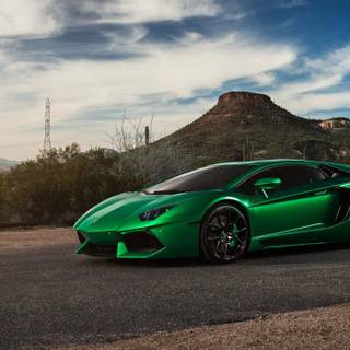 Dark green car wallpaper