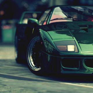 Dark green car wallpaper