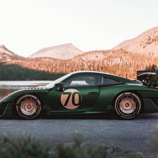 Dark green car wallpaper