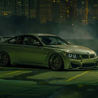 Dark green car wallpaper