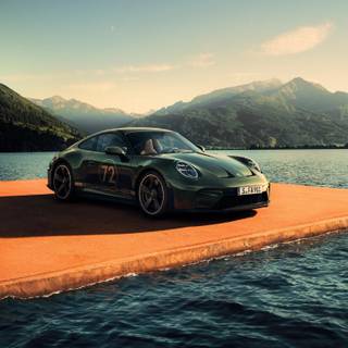 Dark green car wallpaper