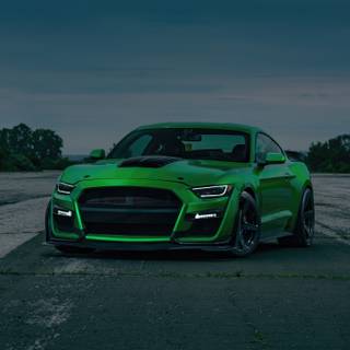 Dark green car wallpaper