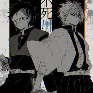 Sanemi and Genya wallpaper