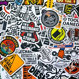 Funny sticker wallpaper