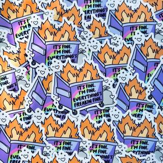 Funny sticker wallpaper