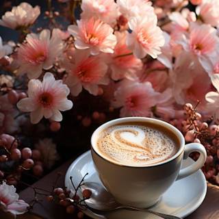 Pink beans and flowers wallpaper