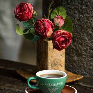 Pink beans and flowers wallpaper