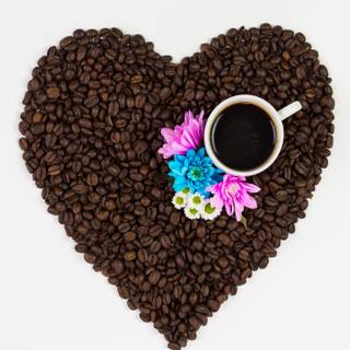 Pink beans and flowers wallpaper