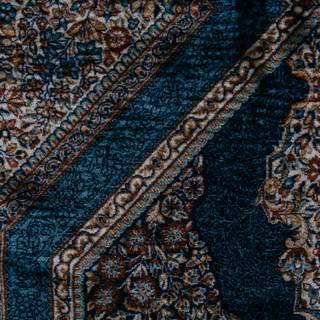 Persian blue rug wallpaper