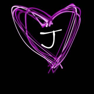 Purple neon letter J wallpaper