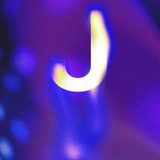 Purple neon letter J wallpaper