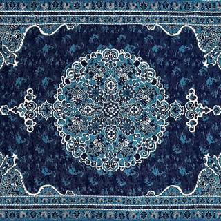 Persian blue rug wallpaper