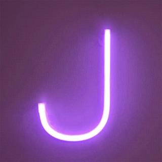 Purple neon letter J wallpaper