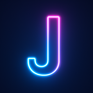 Purple neon letter J wallpaper