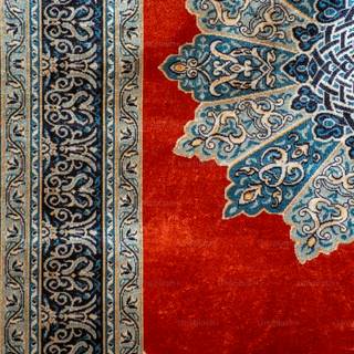 Persian blue rug wallpaper
