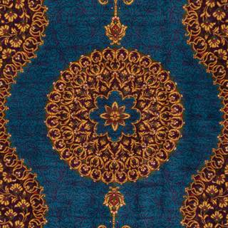 Persian blue rug wallpaper
