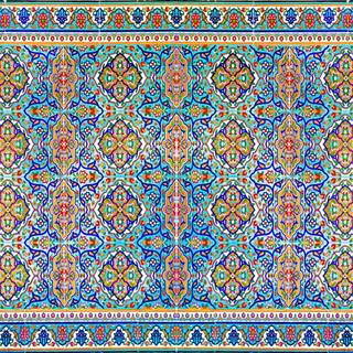 Persian blue rug wallpaper