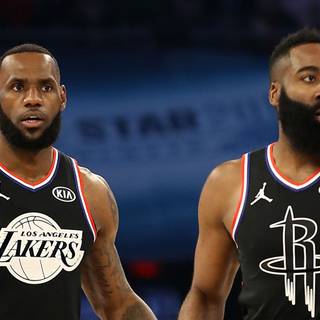 Lebron James and James Harden wallpaper