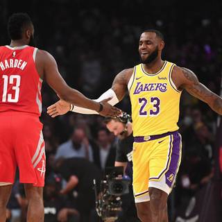 Lebron James and James Harden wallpaper