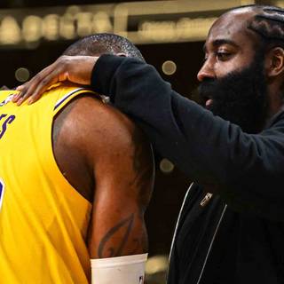 Lebron James and James Harden wallpaper