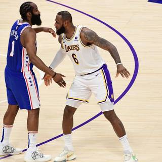 Lebron James and James Harden wallpaper