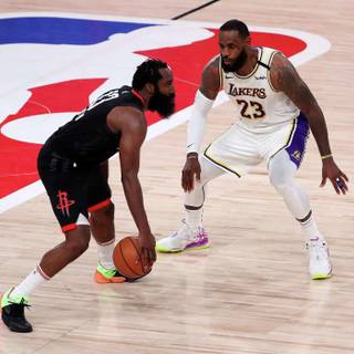 Lebron James and James Harden wallpaper