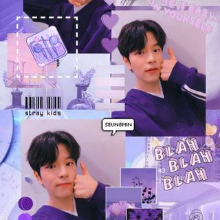Purple Seungmin wallpaper