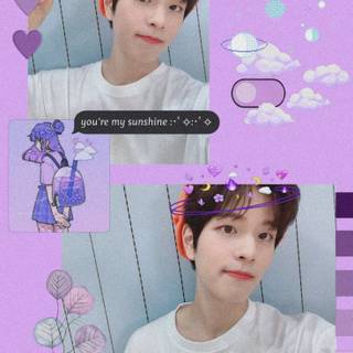 Purple Seungmin wallpaper